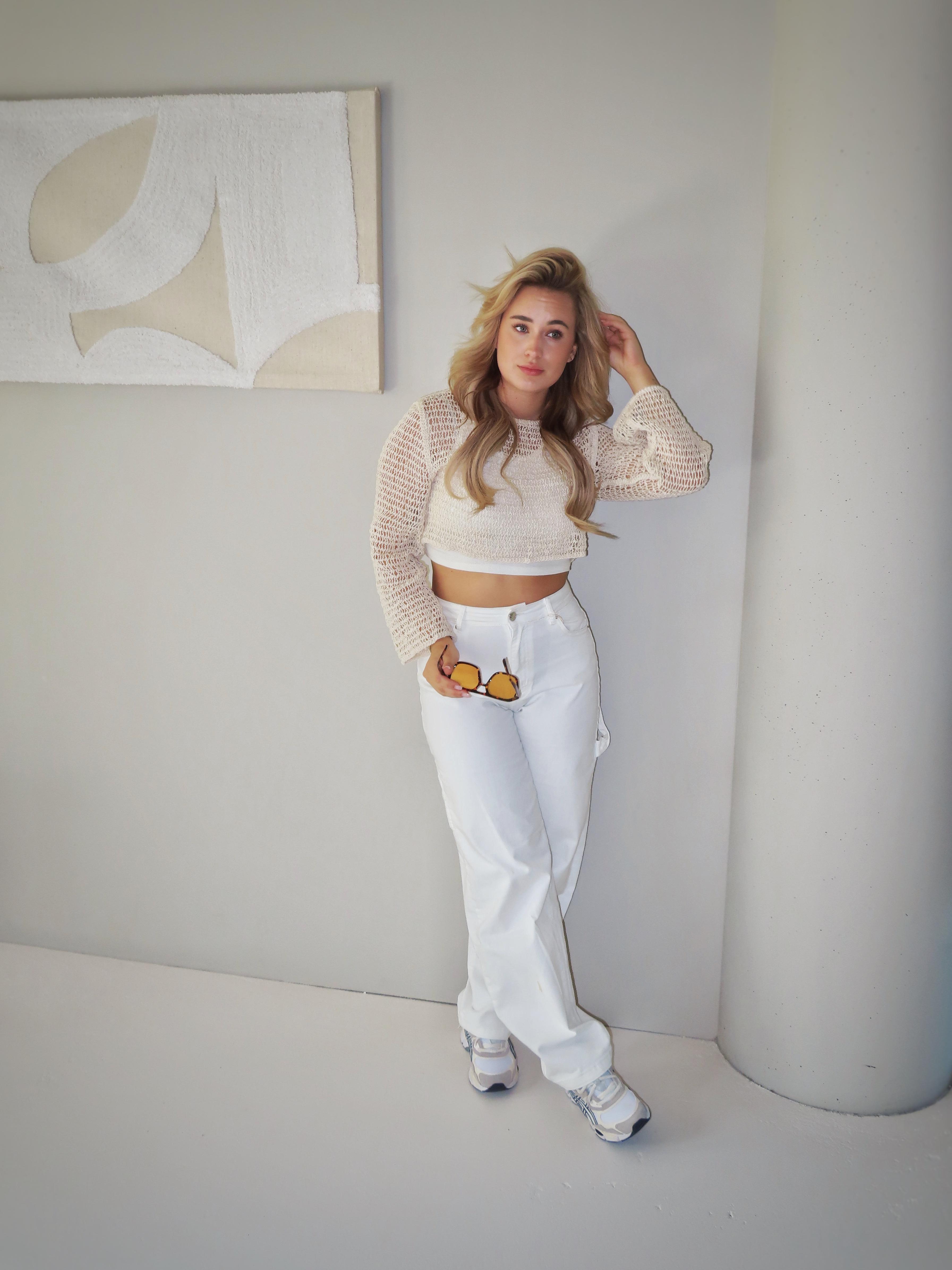 Witte jeans Barrel